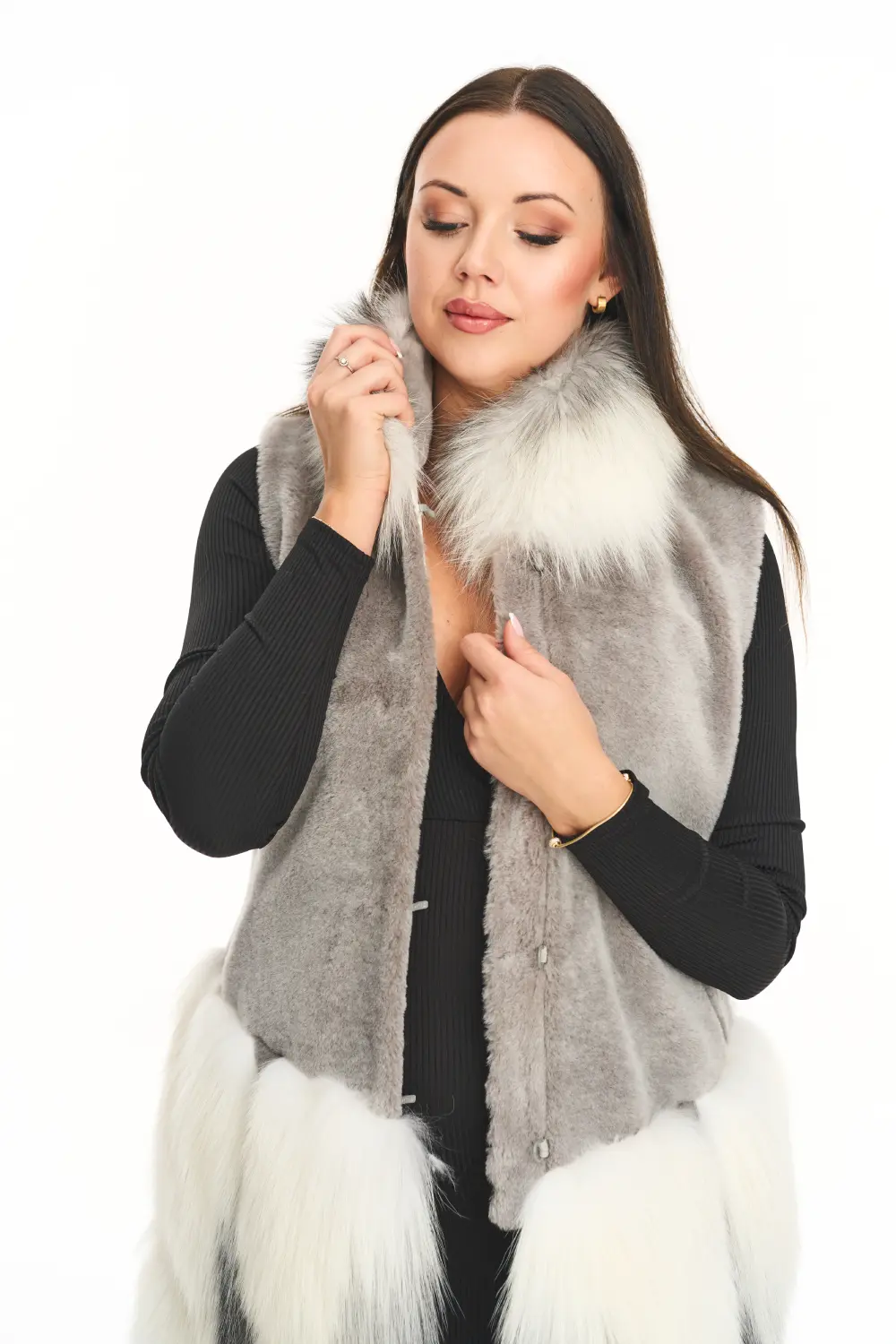 Prémiové kožušinové vesty
